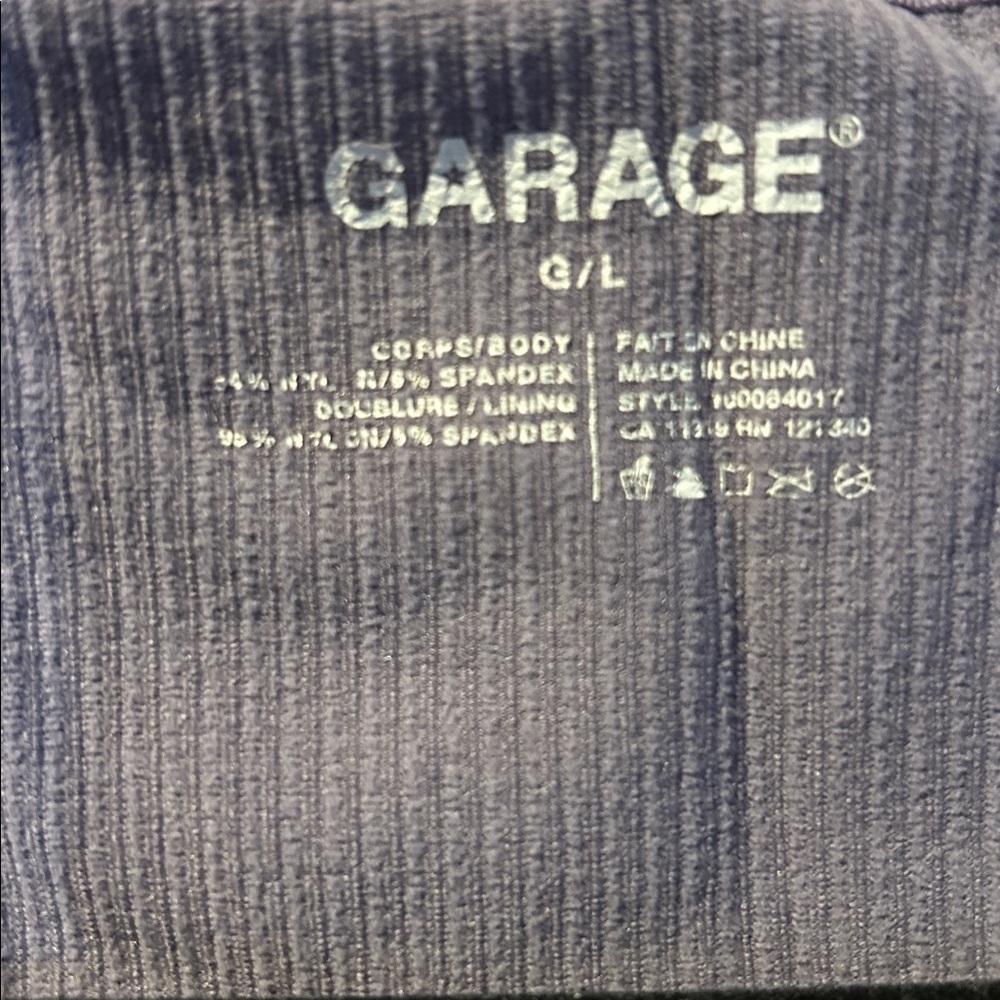 Garage Women's Mauve Ribbed Crop Top - Picture 2 of 3